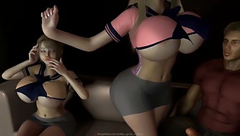 Two Women Lounging On A Sofa In Their Underwear