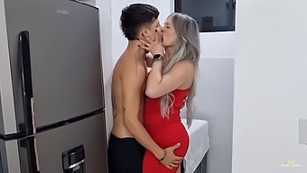 Mature Colombian Woman Seduces And Pleasures Her Stepson, Leaving Him Filled With Milk
